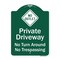 Signmission No Turn Around Or Trespassing W/ No Outlet Heavy-Gauge Aluminum Sign, 24" H, GW-1824-9945 A-DES-GW-1824-9945 - alternate 1